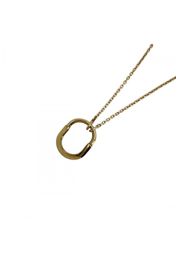 Pre-Owned Tiffany & Co. Women's Lock Small Pendant Necklace, Adjustable, 18K Yellow Gold...