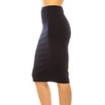 thumbnail image 5 of Women's High Waist Knee Length Pencil Skirt Techno Crepe Fabric Classic Office Style, 5 of 6