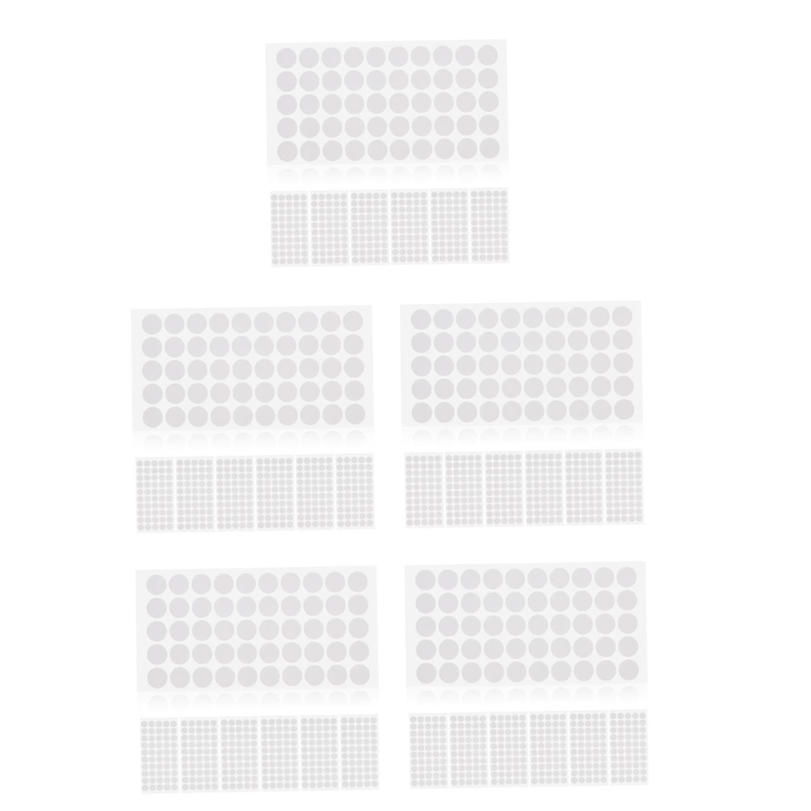 Worgeous 5 Sets Double-Sided Adhesive Dots Clear Removable Sticky Adhesive Putty Round No Trace Sticky Putty Waterproof Dot Stickers for Wall Hanging Decor