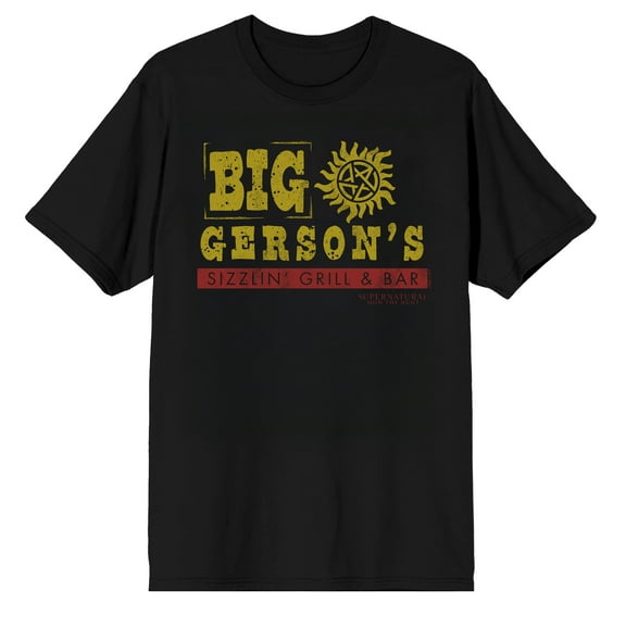 Supernatural Big Gerson's Sizzling Bar & Grill Short Sleeve Adult T-Shirt-XXL