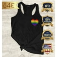 thumbnail image 2 of S4E Women's Gay Rainbow Heart LGBTQ Pride Racerback Slim Fit XX-Large Black, 2 of 4