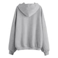 thumbnail image 5 of Stralyhd Zip Up Hoodie Women Oversized Long Sleeve Lightweight Sweatshirts Casual Fashion Drawstring Fall Winter Jackets with Pockets Light Gray XL, 5 of 6