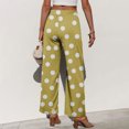 thumbnail image 5 of Petite Wide Leg Pants for Women Summer Palazzo Lounge Pants High Waist Boho Flowy Beach Vacation Trousers,S, 5 of 6