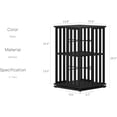thumbnail image 2 of YOWOS Rotating Bookshelf Tower, 360 Display Spinning Bookcase, Bamboo Bookshelf Floor Standing Storage Rack, Wood Narrow Book Shelf Organizer for Kids&Adults (Black, 2 Tier), 2 of 9