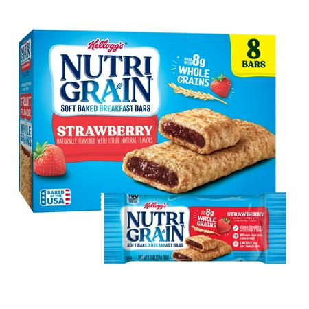 UPC 038000359002 product image for Kellogg s Nutri-Grain Strawberry Chewy Soft Baked Breakfast Bars  Ready-to-Eat   | upcitemdb.com