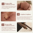 thumbnail image 6 of Furniliving Modern Vanity Chair, Cute Petal Accent Chair with Detachable Back and Heart-shaped Pillow, Faux Fur Vanity Makeup Chair, Upholstered Armchair for Living Room, Bedroom, Home Office. Pink, 6 of 9