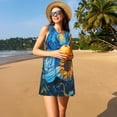 thumbnail image 3 of Disketp Starry Night Sunflower Field para Vestido sin Mangas para Mujeres, Vestidos de Verano para Mujeres, Casual y Holgado para la Playa, 3 of 7