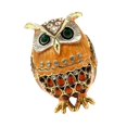 thumbnail image 3 of Diamonds Encrusted Owl Shaped Alloy Jewelry Box With Secure Storage Compartment for Earrings Necklaces, 3 of 8
