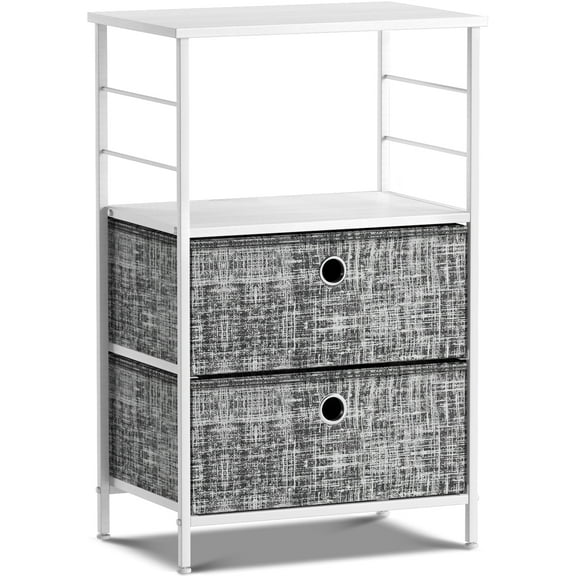 Sorbus Living Room Cozy Storage MDF Wood End Table, Gray