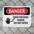 thumbnail image 5 of (2 Pack) High Voltage Inside Do Not Open OSHA Danger Sign 14 Inch X 10 Inch Indoor / Outdoor Rust-Free Aluminum Metal Signs for Workplace, Workshop, and Construction Site, Made in the USA, 5 of 8