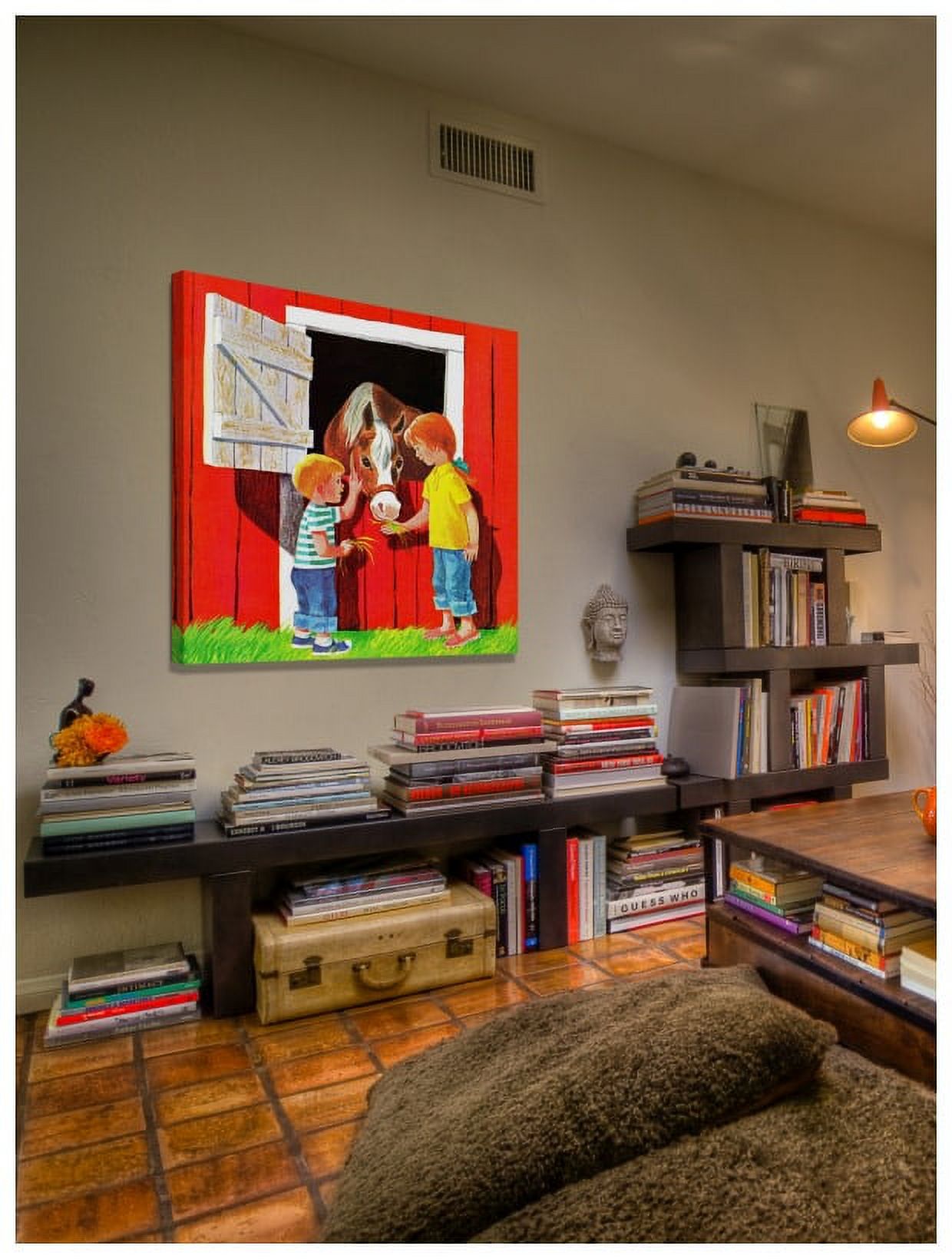 Marmont Hill 'Kids With Horse' Painting Print on Wrapped Canvas