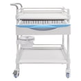 thumbnail image 6 of 2 Tier Medical Carts Professional Utility Emergency Crash Drawers Dirt Bucket Medical Utility Cart, 6 of 15