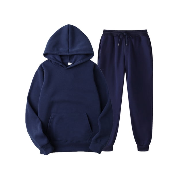 Oucaili Conjunto de chándal de 2 piezas para hombre, conjunto de chándal informal de forro polar para correr y trotar