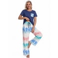 thumbnail image 5 of DAKIMOE Womens Pajama Sets 2 Piece Sets for Women Summer Sets Short Sleeve Pajamas Lounge Set Casual Sleepwear Loungewear PJS, S-XXL, 5 of 9