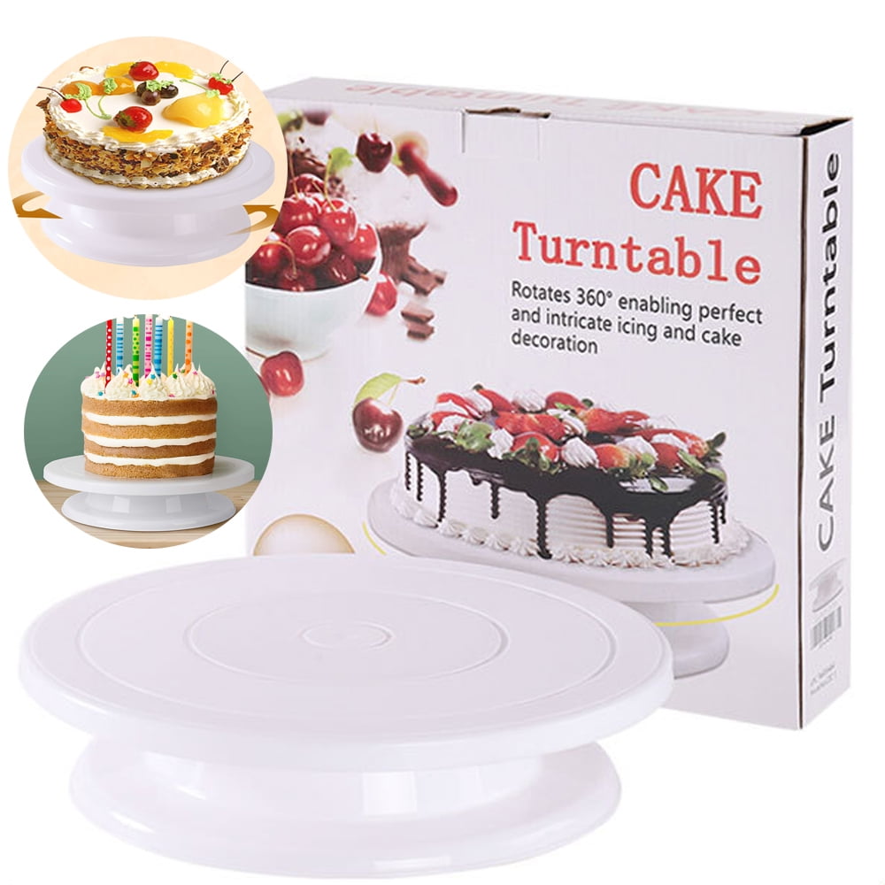 ROBOT-GXG Cake Turntable for Decorating - Rotating Cake Display Stand - 11  Inch Rotating Cake Turntable Smoothly Revolving Cake Stand Cake Swivel  Plate Decoration Stand Cake Decorating Kit 