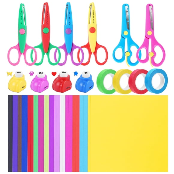 Kit de Suministros para Scrapbook UCEC Tijeras de Manualidades con Borde Decorativo
