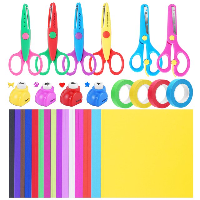 Kit de Suministros para Scrapbook UCEC Tijeras de Manualidades con Borde Decorativo