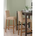 thumbnail image 2 of Brown Floral Bar Stool Covers Set of 6, Vintage Rustic Flowers Botanical Spring Stretch Washable Bar Chair Covers with Backs, Removable Pub Counter Height Chair Cover for Kitchen Dining Room Cafe, 2 of 7