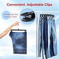 thumbnail image 6 of Pants Hangers with Clips,Heavy Duty Black Skirt Hangers 12 Inch,Adjustable Metal Clips,Space-Saving for Women Men Jeans Shorts Trousers Dorm Bedroom Home Clothes Closet Organizers & Storage(Black), 6 of 9