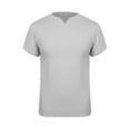 thumbnail image 3 of LilyLLL Mens Solid Color Casual Workwear Shirts Short Sleeve Collared T-shirt Tops, 3 of 4