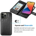 thumbnail image 4 of TakFox For Apple iPhone 14/14 Pro/14 Plus/14 Pro Max Wallet Case,Credit Card Holder Flip Cover [9 Card Slots] [Magnetic Closure] Folio Detachable Hard Case,Black, 4 of 6