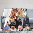 thumbnail image 2 of Tom Selleck Blanket Soft and Warm Lightweight Fluffy Throws Blankets Rug Carpet Gift for Beach Yoga Bedroom Living Room Decoration Sofa Camping Trip Dorm Decor All Season, 2 of 5