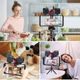 thumbnail image 2 of Graflsoa Andoer Smartphone Video Rig Kit with Adjustable Cage, Dual Mini LED Lights, and Shockproof Microphone Mount for Professional Mobile Filming, 2 of 6
