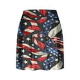 thumbnail image 5 of QATAINLAV Plus Size 4th of July Skort, Women 2024 Summer Fake Two Piece Yoga Shorts American Flag Patriotic Tennis Skirts Ofertas Flash Multicolor XXL, 5 of 6