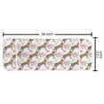thumbnail image 2 of Jaguar Microwave Oven Cover, Retro Flowers and Jaguars Blossoming Corsage Botanical Illustration, Water Resistant Organizer with Pockets for Kitchen, 36" x 12", Pale Brown Pale Pink, by Ambesonne, 2 of 4