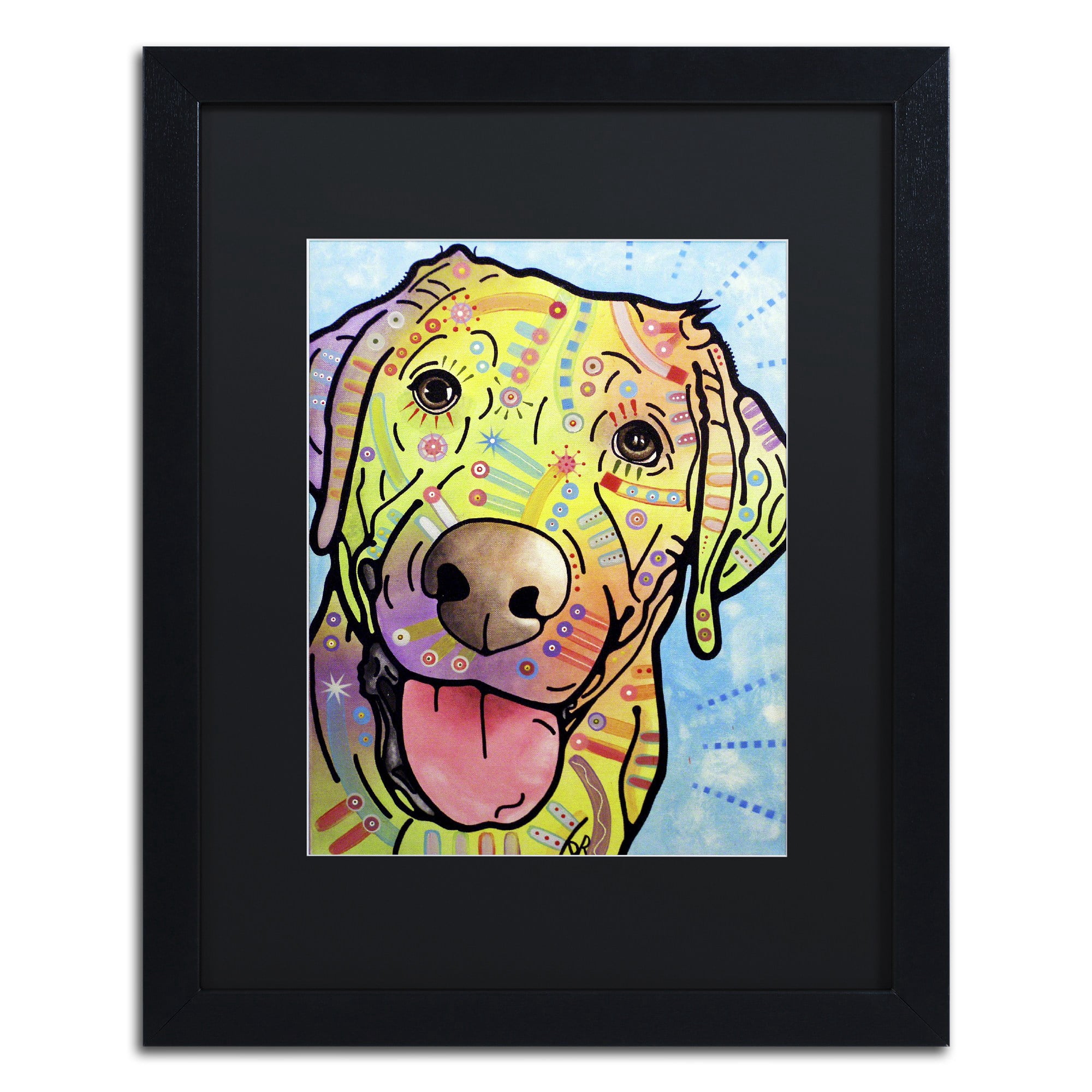 Trademark Fine Art "Sunny" Canvas Art by Dean Russo, Black Matte, Black Frame