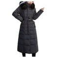 thumbnail image 2 of GaThRRgYP Womens Long Coats and Jackets Clearance,Women's Fall and Winter Long Sleeved Warm Cotton Jacket, 2 of 3