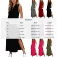 thumbnail image 4 of APEXFWDT Summer Casual Maxi Dress for Women V Neck Sleeveless Long Sundress Beach Vacation Dresses with Pockets,XXL,Gray, 4 of 6