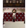 thumbnail image 3 of Garage Door Banner Cover 7 x 16 ft, Winter Snowflake Red and Black Plaid Christmas Garage Door Decorations Holiday Christmas Backdrop Decor for Winter New Year Xmas Party, 3 of 6