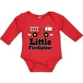 thumbnail image 3 of Inktastic Little Firefighter Fire Engine Boys or Girls Long Sleeve Baby Bodysuit, 3 of 5