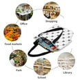 thumbnail image 6 of Pofeuu Black Rabbit Print Women Fashion Shoulder Handbags Top Handle Satchel Bags Tote Shoulder Shopping Bag Stylish Canvas Tote Bag, 6 of 6