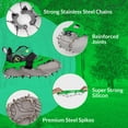 thumbnail image 4 of High Stream Gear Ice Cleats for Kids, with 14 Stainless Steel Spikes, for Hiking or Just Walking to School (Green, Medium), 4 of 7
