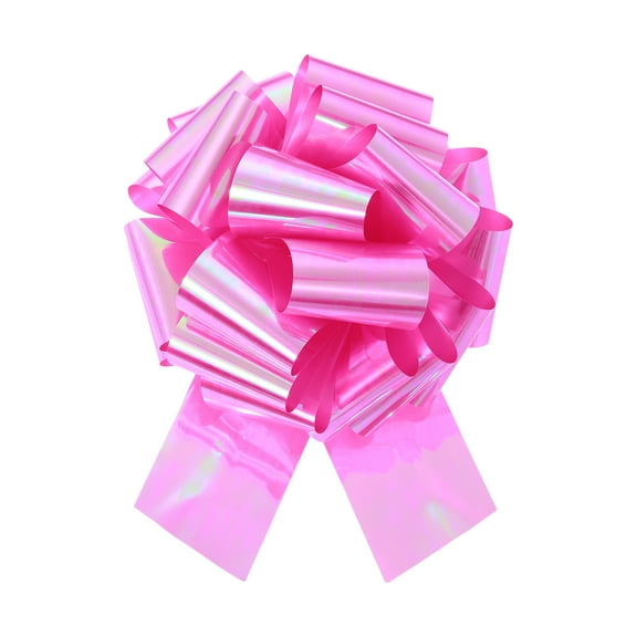 Uxcell Metallic Large Big Pull Bow Gift Wrapping Bows Ribbon for Wedding Car Presents Christmas Colorful Rose Red 24 inch