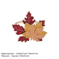 thumbnail image 2 of Fall Napkin Rings for Thanksgiving Table Decor, Maple Leaf Design, Holiday Dinner & Harvest Party Decoration, Pack of 1, 2 of 5