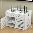 thumbnail image 2 of stanreset Router Storage Box Wall-mounted Set-Top Box Rack Patch Panel Bracket Lightweight Portable Storage Shelf Strong Bearing Capacity, 2 of 7