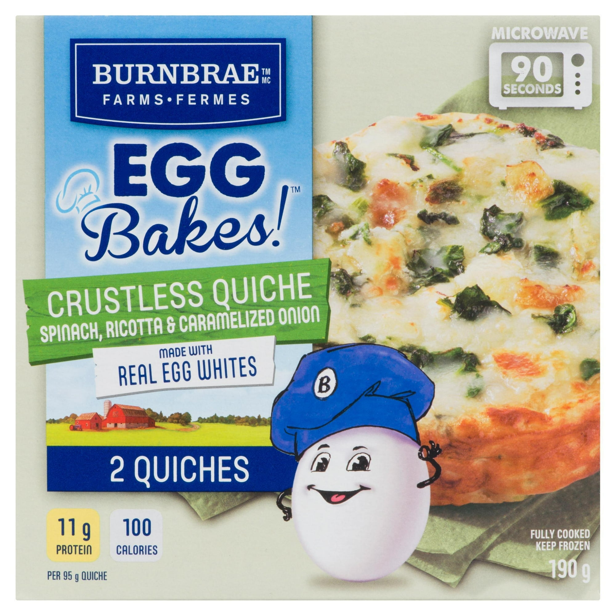 Burnbrae Farms EGG Bakes! Spinach Ricotta Caramelized Onion