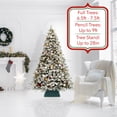 thumbnail image 2 of 22-Inch Water Hyacinth Christmas Tree Collar, Woven Tree Square Base Cover with Cord Cut Out, Green, 2 of 7