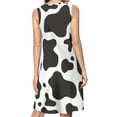 thumbnail image 2 of Cow Print&nbsp; Spring Summer Dresses for Women Fashion T-shirt Dress Casual Sleeveless Loose Sundress with Pockets, 2 of 5