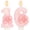 Pink, variant on Number 5 Rose Birthday Candle Decorative Floral Cake Topper Party Supplies
