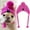 Pink-L, variant on Warm Knitted Dog Hat with Ear Holes, Winter Pet Beanie for Small Dogs, Cozy Acrylic Head Cover with Adjustable Rope, Versatile Cold Weather Cap for Autumn Winter Walks and Outdoor Protection
