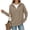 Khaki, variant on MLCDZ Womens Sweatshirt 1/4 Half Zip Pullover Casual Long Sleeve Collared Lightweight Sweatshirts Fall Outdoor Sports Holiday Party Tops with Pockets