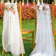thumbnail image 3 of Wedding Chair Flowers Sashes Decor Yarn Tulle Roll Crystal Organza Party Dinner Banquet Sheer Fabric Chair Flowers, 3 of 10