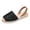 Black, variant on Rokment Bling Sequin Platform Sandals for Women with Back Strap Bridal Sparkly Leather Peep Toe Espadrilles Chunky Heels Slingback Dressy Summer Shoes Black Size 5.5