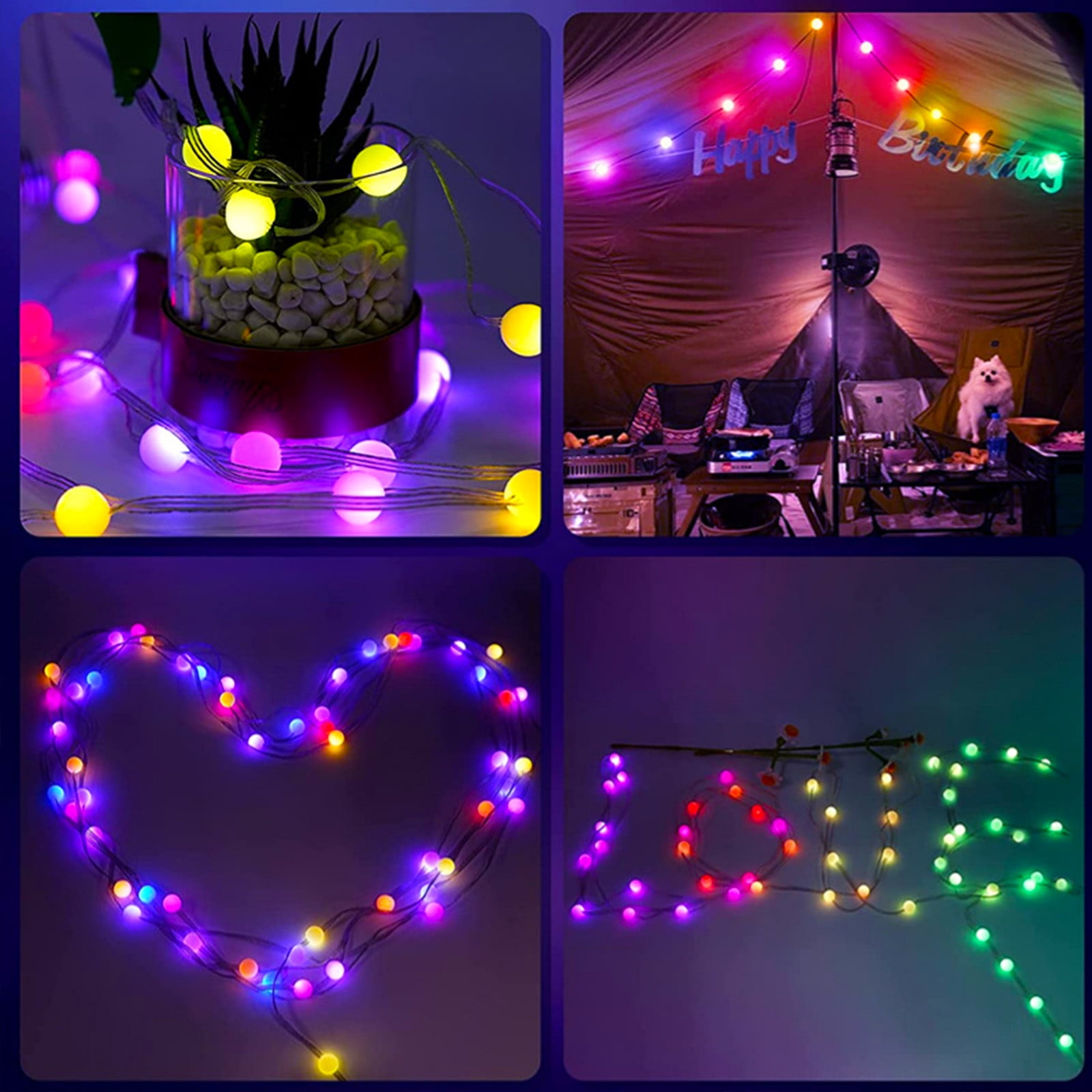 Specollect Clearance 3Pcs Smart Bluetooth Music Sync LED Strip Lights for Bedroom - APP & Remote Control, RGB Home Decor Lights, Bedroom Kitchen TV Party