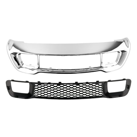maXpeedingrods Pair Chrome Bumper Grill Bezel & Bumper Grille for Jeep Grand Cherokee 2014-2016