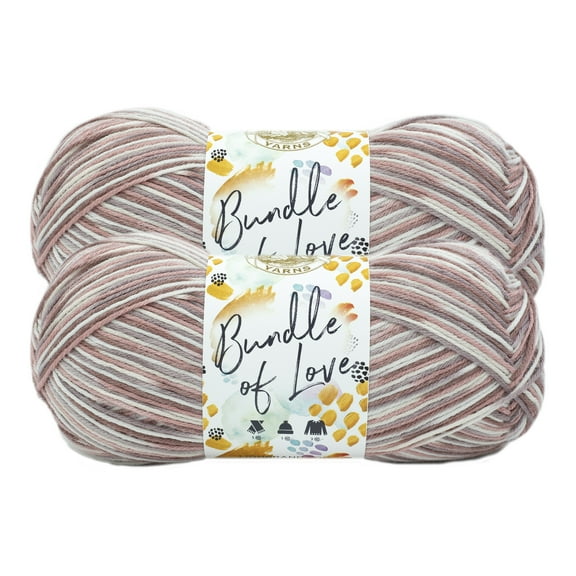 Lion Brand Yarn Bundle of Love Potpourri Medium Acrylic Yarn 2 Pack